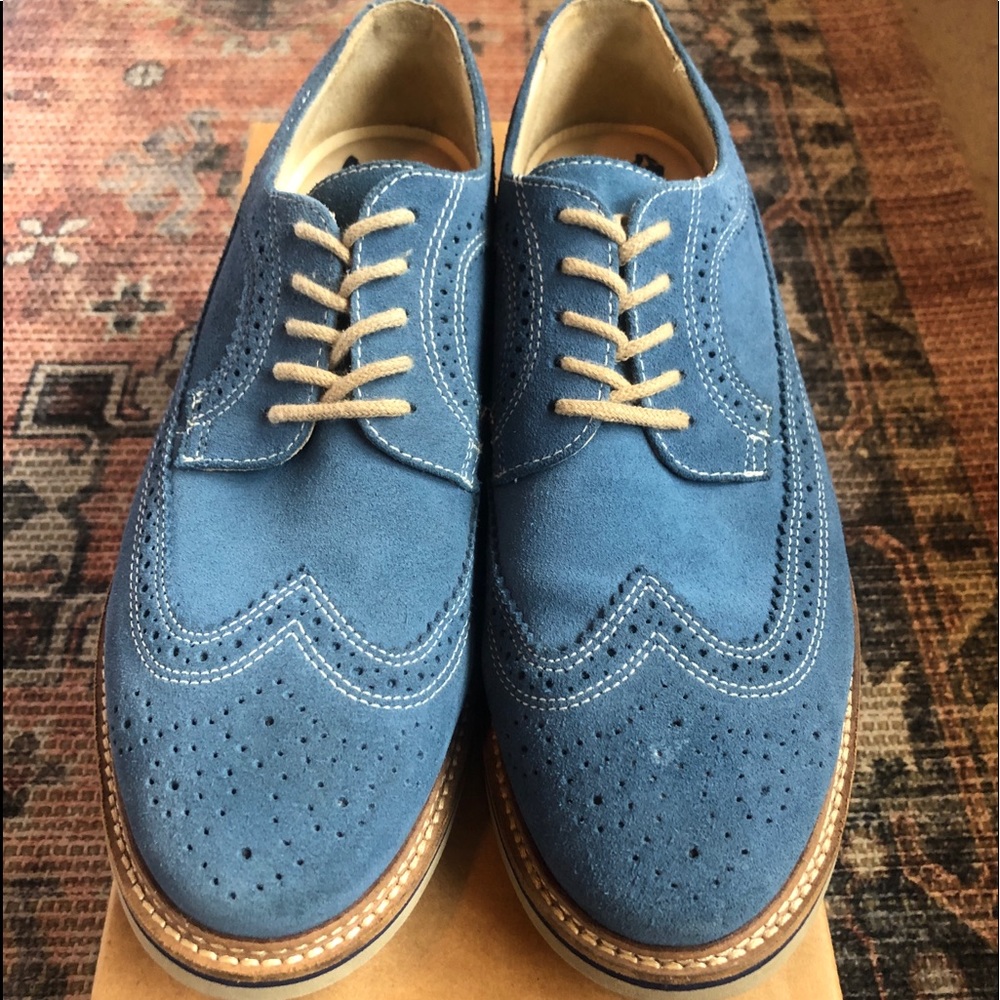 1901 Nordstrom Blue Suede wingtips. *Like New*